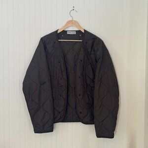 Stone Island Brown Quilted Jacket Insert Made in Italy (Flaws)